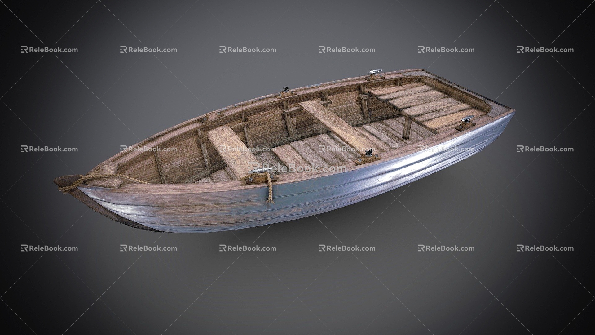 Modern Wooden Boat Old Wooden Boat 3d model