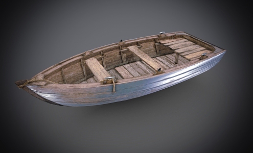 Modern Wooden Boat Old Wooden Boat 3d model