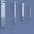Modern Stainless Steel Wall Mounted Shower Systems With Various Designs And Handheld Sprayers