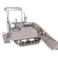 Heavy Duty Tracked Utility Vehicle With Canopy And Mechanical Work Equipment