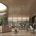 Modern Gym Interior With Fitness Equipment And Greenery