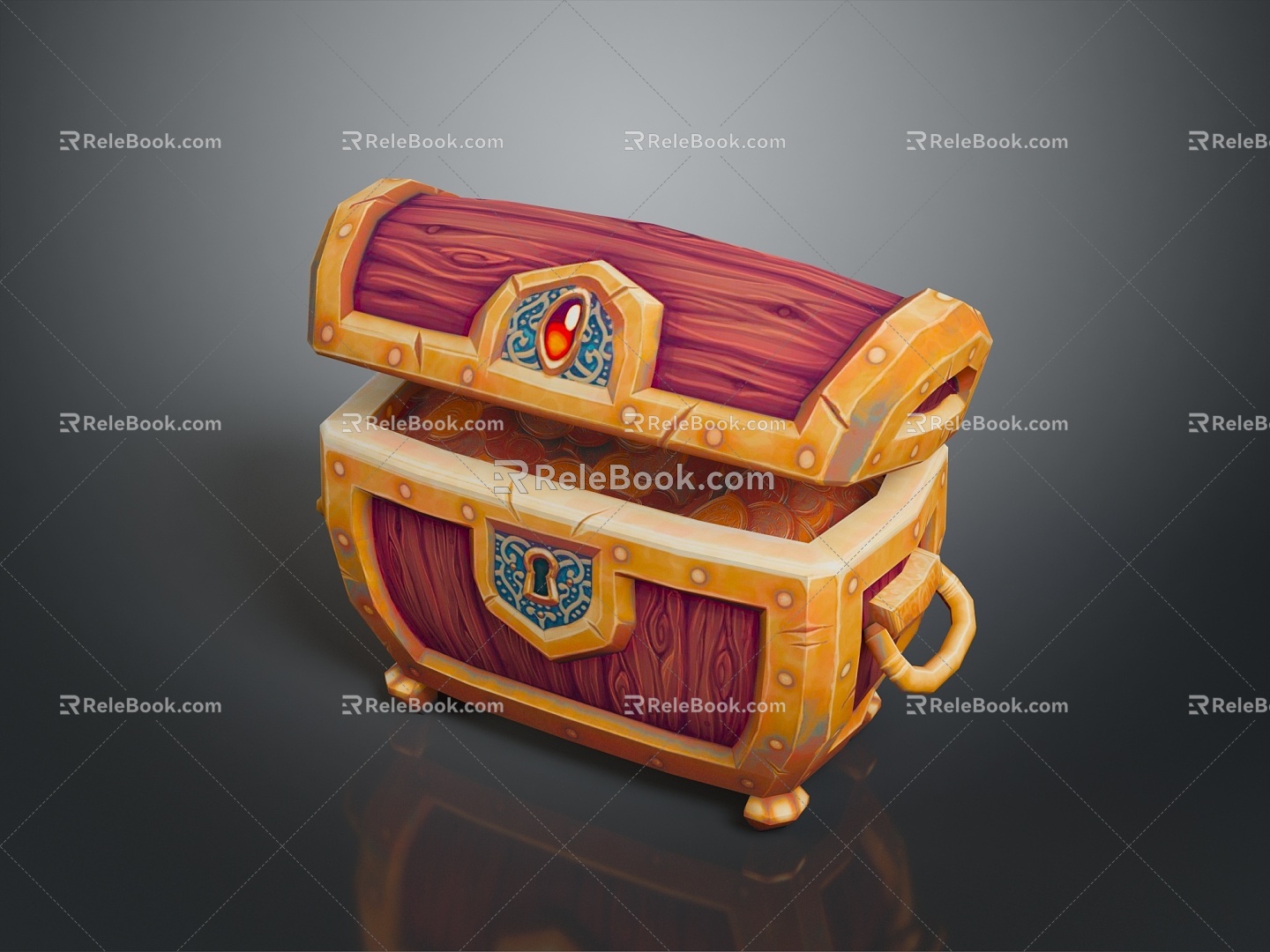 Cartoon Chest Treasure Chest Treasure Chest Jewelry Chest Cashbox Wooden Chest Game Chest Treasure Chest Pirate Chest 3d model