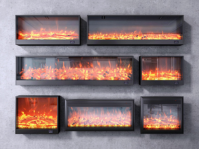 Modern Fireplace 3d model