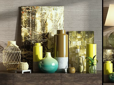 Modern ornaments combination table lamp ornaments combination 3d model