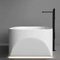 Modern White Bathtub With Integrated Bottom Lighting 3d model