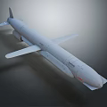 White Military Missile Weapon With Tail Fins Wings And Detailed Structure
