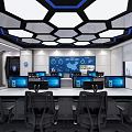 modern command center public security operation command center 3d model