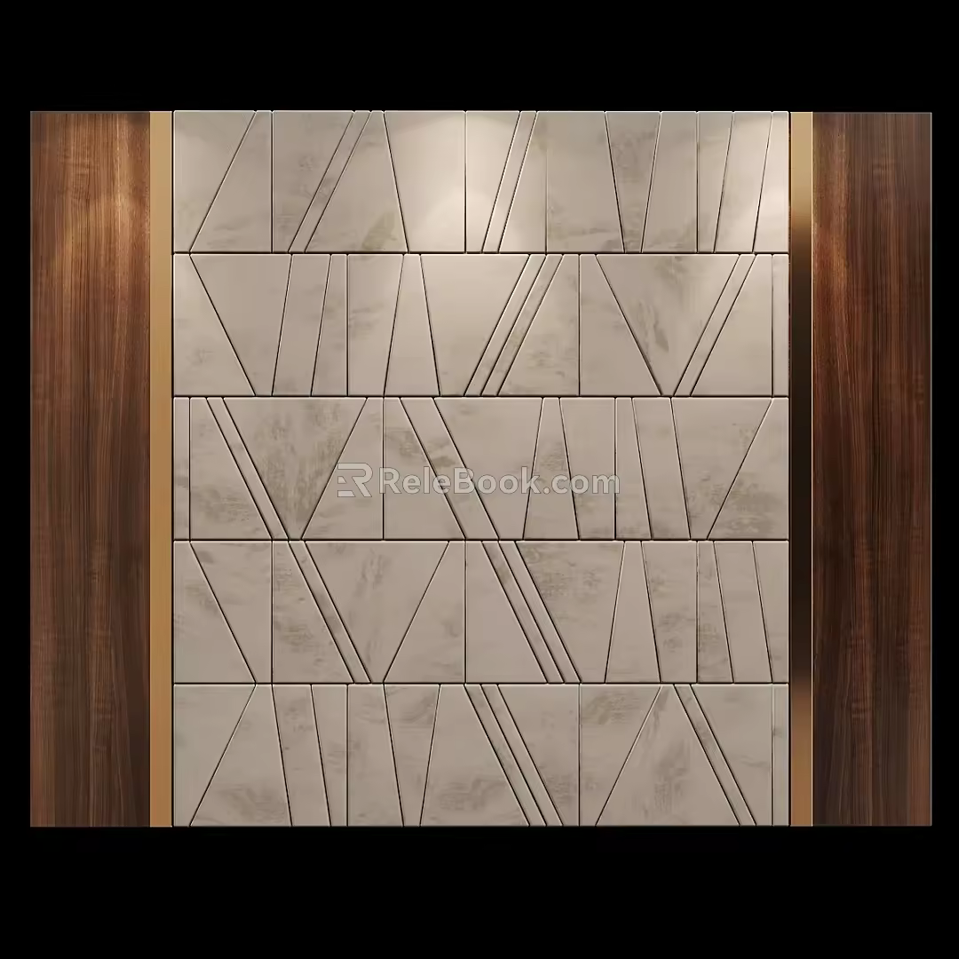 izgolovie soft wall bag background wall 3d model