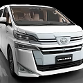 White Toyota Vellfire Minivan Front View Design 3d model