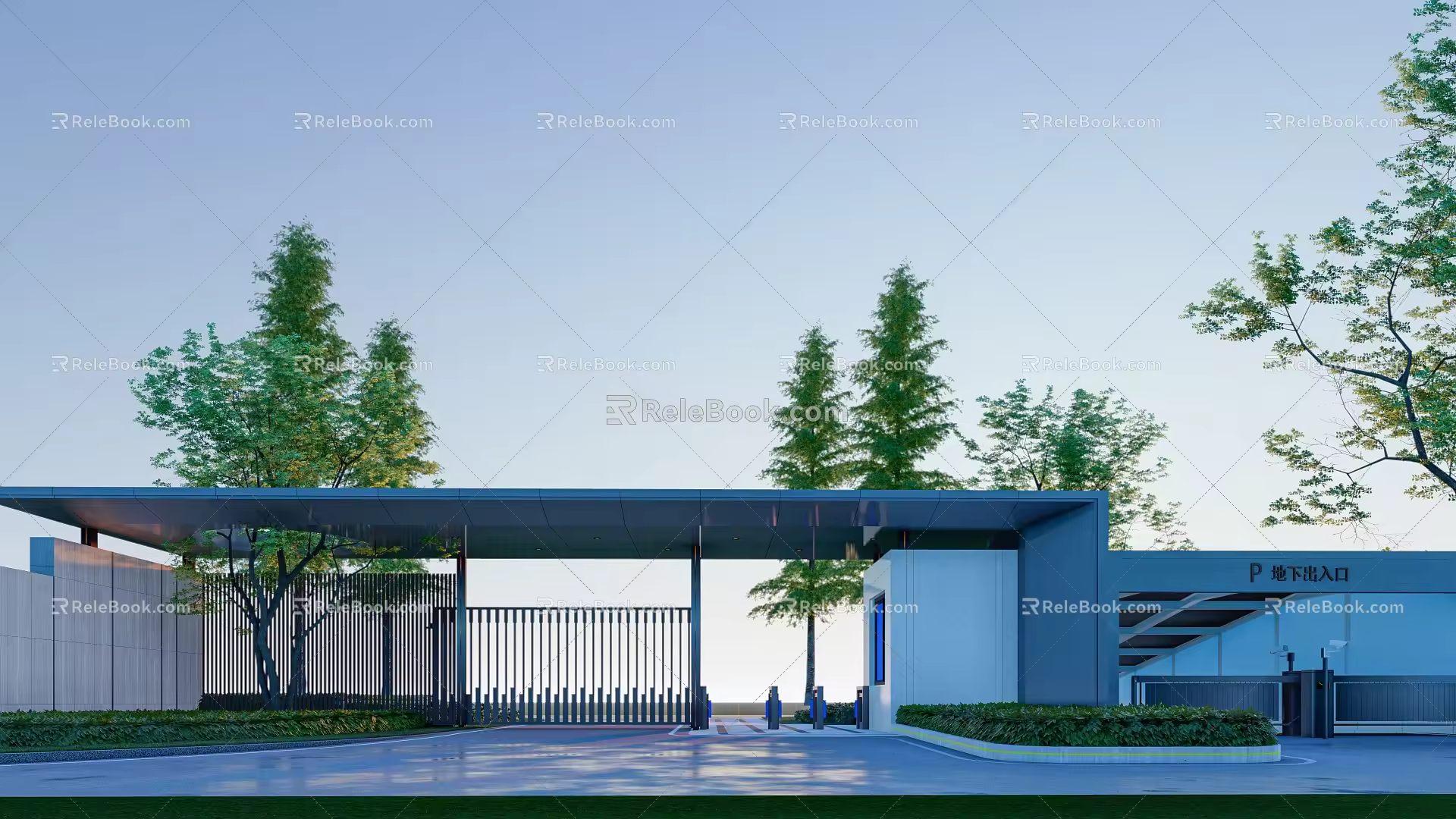 Landscape gate SU model 3d model