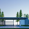 Landscape gate SU model 3d model