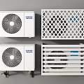 Modern air conditioner external unit 3d model