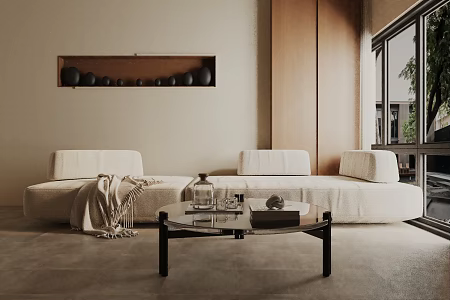 Three-seat sofa 3d model