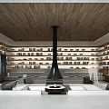 Modern Reading Room Reading Room Book Bar 3d model
