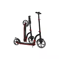 Black And Red Electric Scooter With Sturdy Frame And Wheels Design