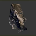 Detailed 3D Terrain Model Featuring Rocky Mountainous Structure And Vegetation Cover