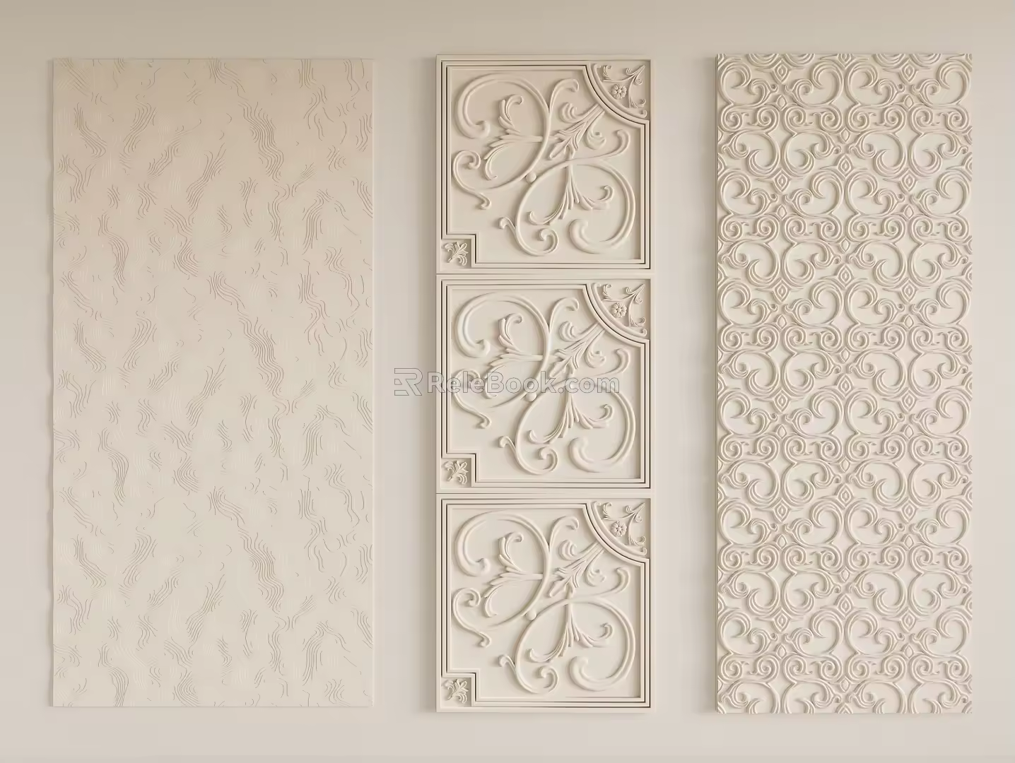 Background wall clapboard modeling wall three-dimensional concave-convex wall grid wall panel 3d model