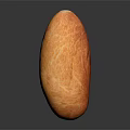 Freshly Baked Golden Crust Bread on Black Background with Shiny Surface