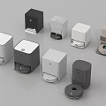 Modern sweeping robot 3d model