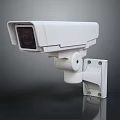 White Wall Mounted Surveillance Camera For Outdoor Security Monitoring Systems Design