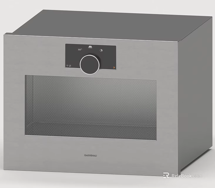 Grundig Stainless Steel Electric Oven With Digital Display And Knob Control For Kitchen Use 3d model 