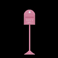 Festive Pink Santa's Mail Mailbox Decorative Christmas Home Accessory