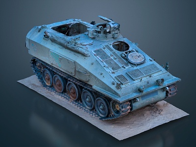 Industrial LOFT tank dilapidated light tank dilapidated light armored dilapidated WWII tank 3d model