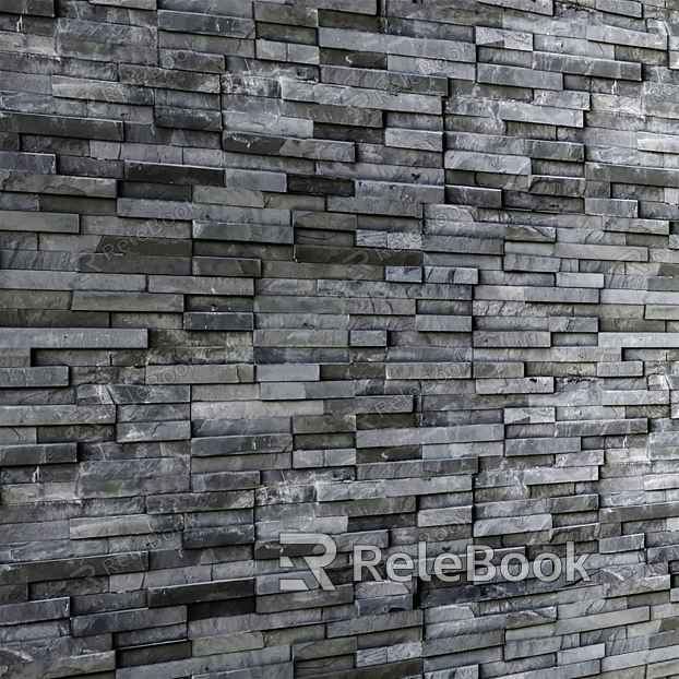 Modern wall culture stone wall model