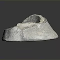 Ancient Circular Stoneware Household Item Featuring Decorative Radial Lines Dots And Chipped Edge