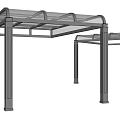 Modern awning gallery frame 3d model