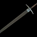 Medieval Knight Weapon Steel Sword With Engraved Blade And Wooden Handle