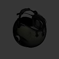 Military Green Aviation Helmet With Reflective Visor Headphones And Safety Straps
