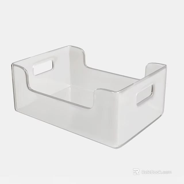 Decorative Ornament Set with Transparent Acrylic Storage Box for Tabletop Organization Design 3d model 