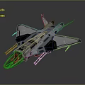 Modern fighter sci-fighter sci-fighter space fighter 3d model