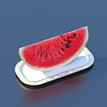 Watermelon Fruit Kirin Watermelon Black Beauty Watermelon 3d model