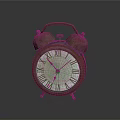 Vintage Brass Alarm Clock Featuring Dual Bells Roman Numeral Dial On Dark Background With Reflection