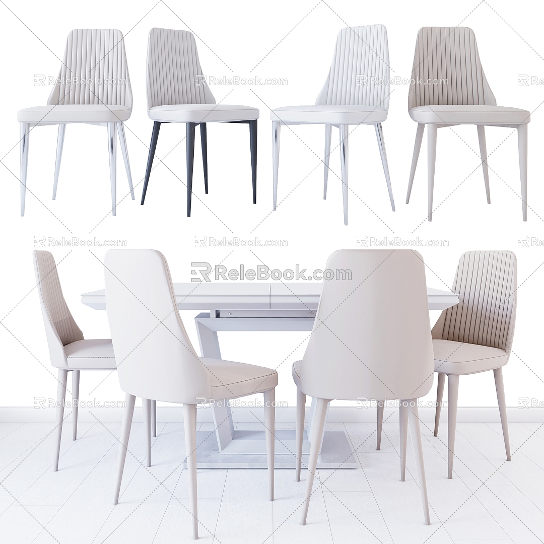 Table and chair combination 3d model