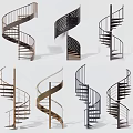 Spiral Staircase Various Modern Design Styles With Metal Structures And Curved Rails