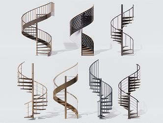 Modern Stairs Rotating Stairs Rotating Metal Stairs 3d model