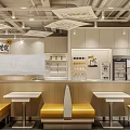 Modern Pickled Fish Rice Specialty Restaurant Storefront With Glass Doors And Interior Design
