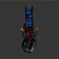 Game Movie Character Mythical Creature With Vibrant Colors Large Ears And Flame Like Tail