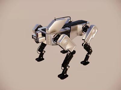 robot dog intelligent robot 3d model