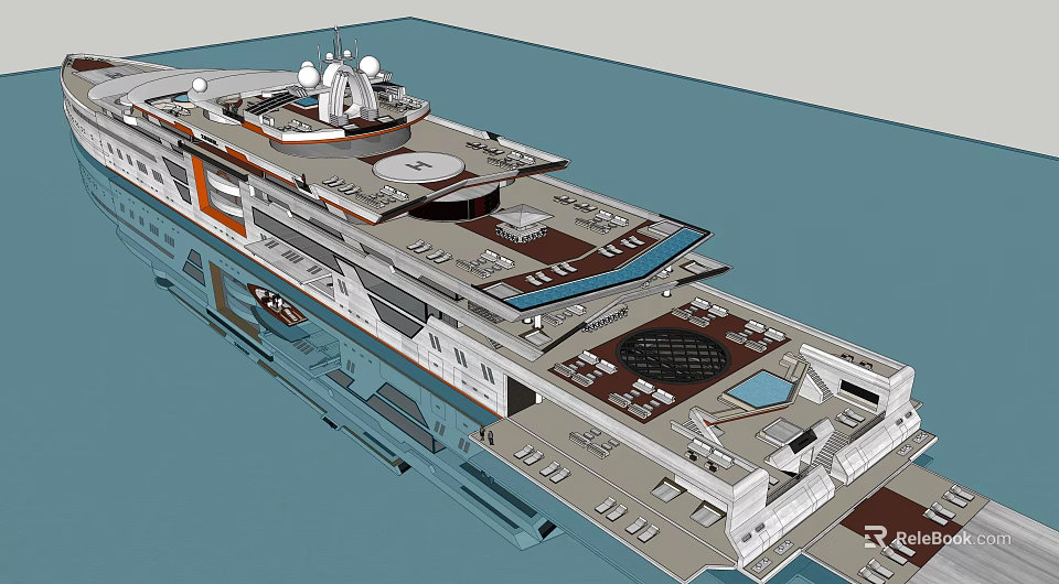 3D Rendered Cruise Ship With Multiple Decks And Amenities 3d model 