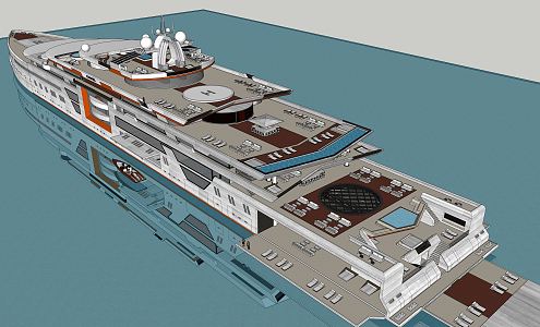 modern ship 3d model