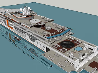 modern ship 3d model