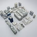 Modern Urban Building 3D Models With Various Shapes And Structures 3d model