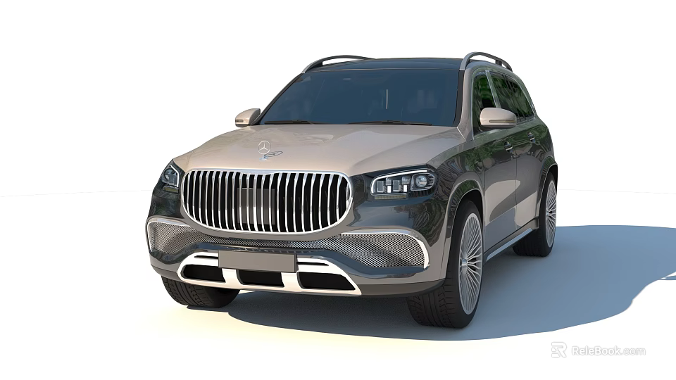 Mercedes-Benz Luxury SUV With Chrome Vertical Grille Roof Rails And Alloy Wheels 3d model 