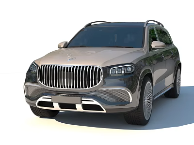 Mercedes-Benz Luxury SUV With Chrome Vertical Grille Roof Rails And Alloy Wheels 3d model
