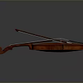 Classic Wooden Violin With Bow And Elegant Brown Finish For Home Use