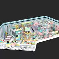 Colorful Modern Indoor Playground With Play Structures Slides Ball Pit And Interactive Toys